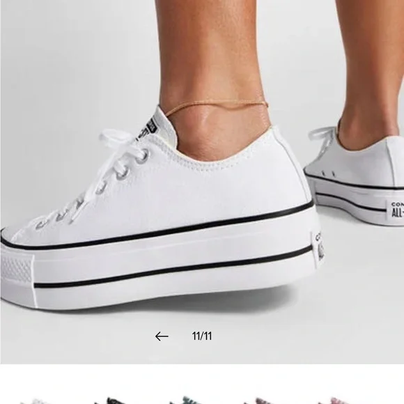 Converse White Low-Top Sneakers - Picture 2 of 8